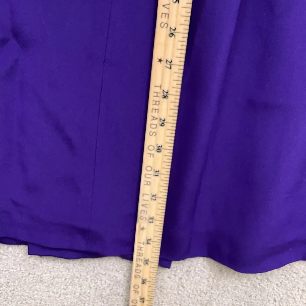 Gillian Dress Womens‎ 4 Purple Sweetheart Silk Pleat Formal Party VTG - Picture 10 of 12
